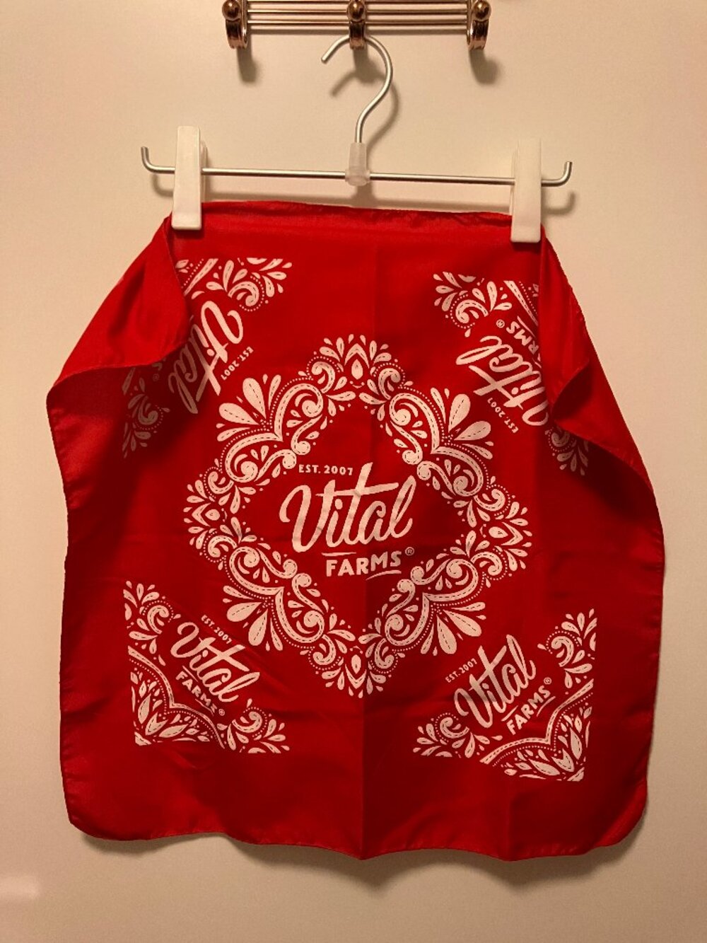 Vital Farms Eggs Collectible Merch - Red Bandana/Scarf - Promotional Gift